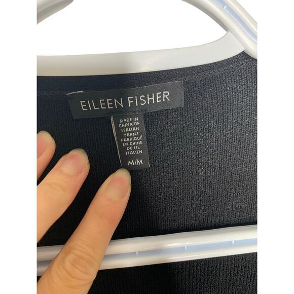 Eileen Fisher Italian Yarn Wool Waterfall Open Front Cardigan - Picture 2 of 5